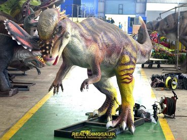 robotic dinosaur statue
