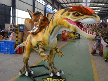 Dilophosaurus Sculpture for Children to Ride