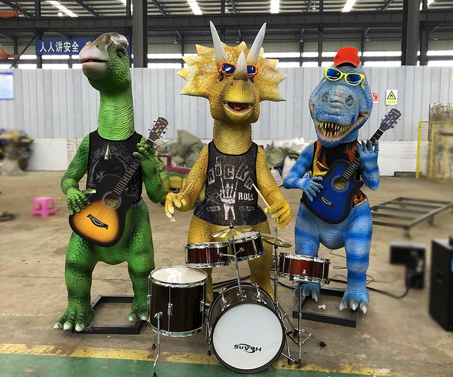 Cartoon Dinosaur Band