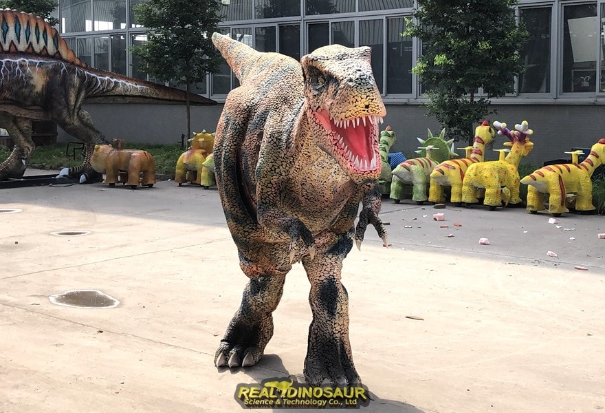 t-rex costume with legs covered